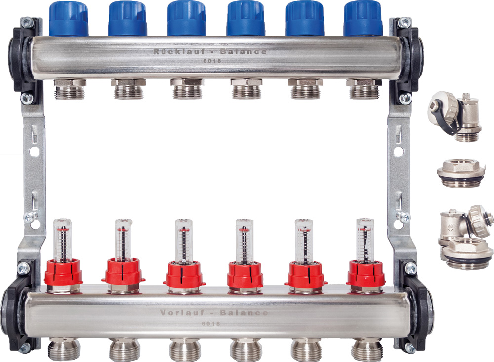 EMPUR Edelst.-Verteiler HKV-D7 Balance Auto.D-Mengenregelung im RL vormontiert - 7738331338 von Buderus""
