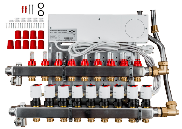 Wolf Heizkreisverteiler mit Regler CUC 9 Heizkreise, UF-Control 230V - 2072449